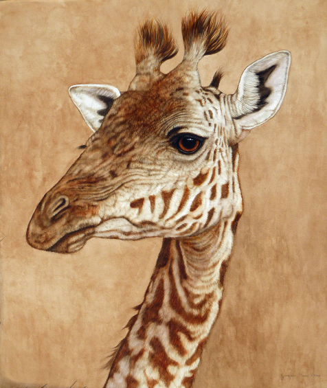 Giraffe Painting by Artist Jacquie Vaux