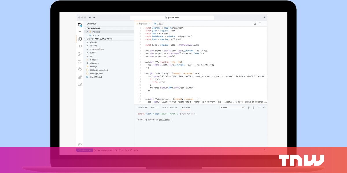 GitHub Codespaces lets you code in your browser without any setup