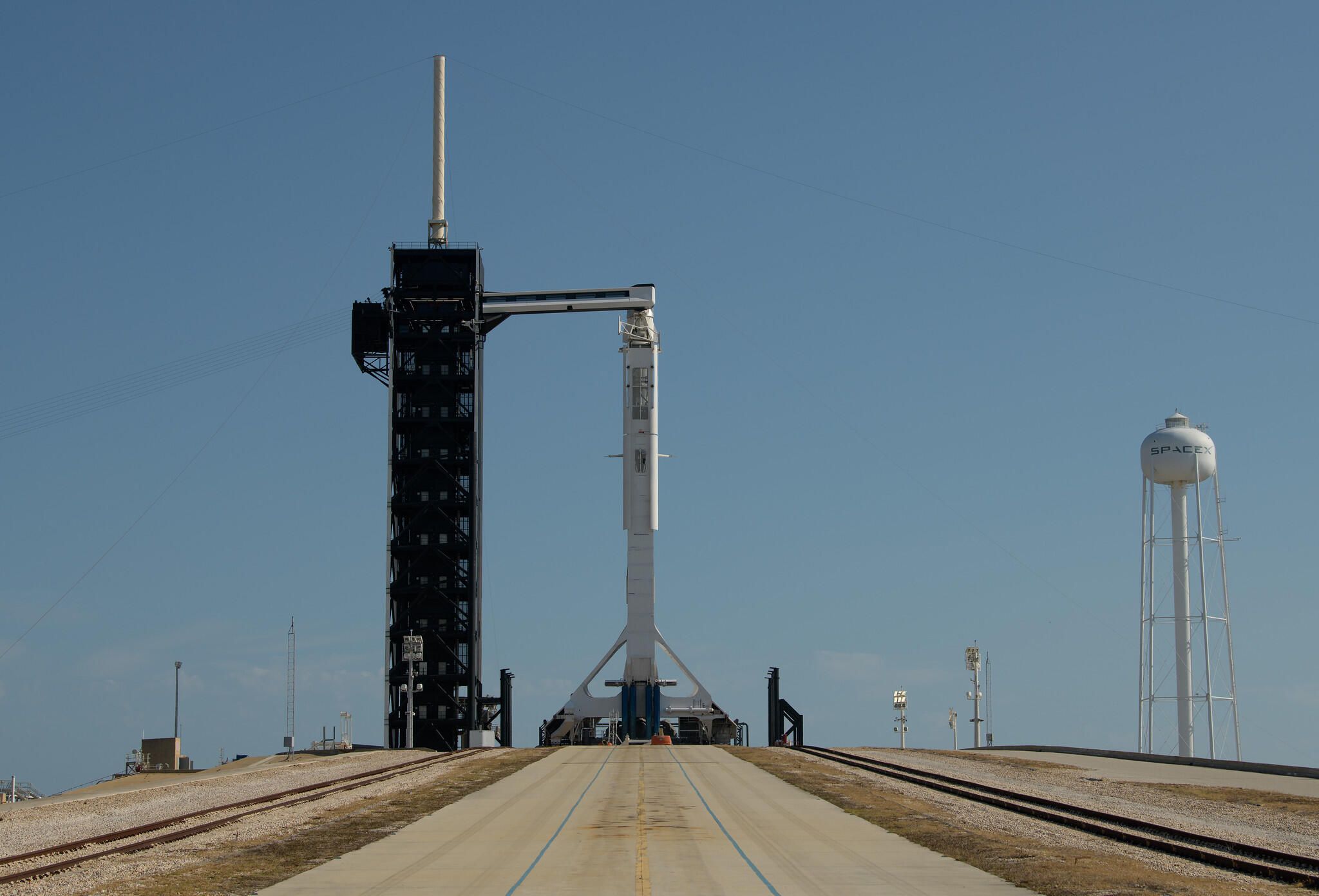 Science Tips  Tips  Tricks   Technology See SpaceX Crew Dragon and Falcon 9 go vertical on the launchpad