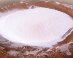 Science Tips  Tips  Tricks   Technology Gorgeous New Footage Lets You Fly Over a Vast, Ice-Filled Crater on Mars